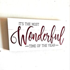 Hand Crafted Holiday Wall decor Chritsmas Sign Shelf Decor Home Countertop decor